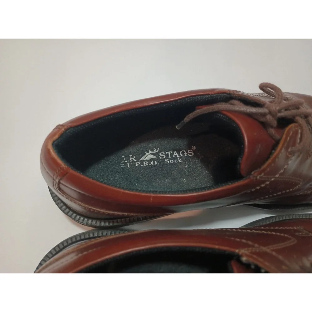 Deer Stags DS104-2 Oxford Shoes Mens 11W Brown Leather Lace Up Dress Shoes